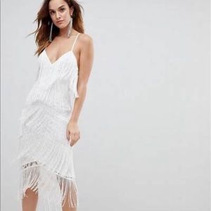 ASOS White Fringe dress